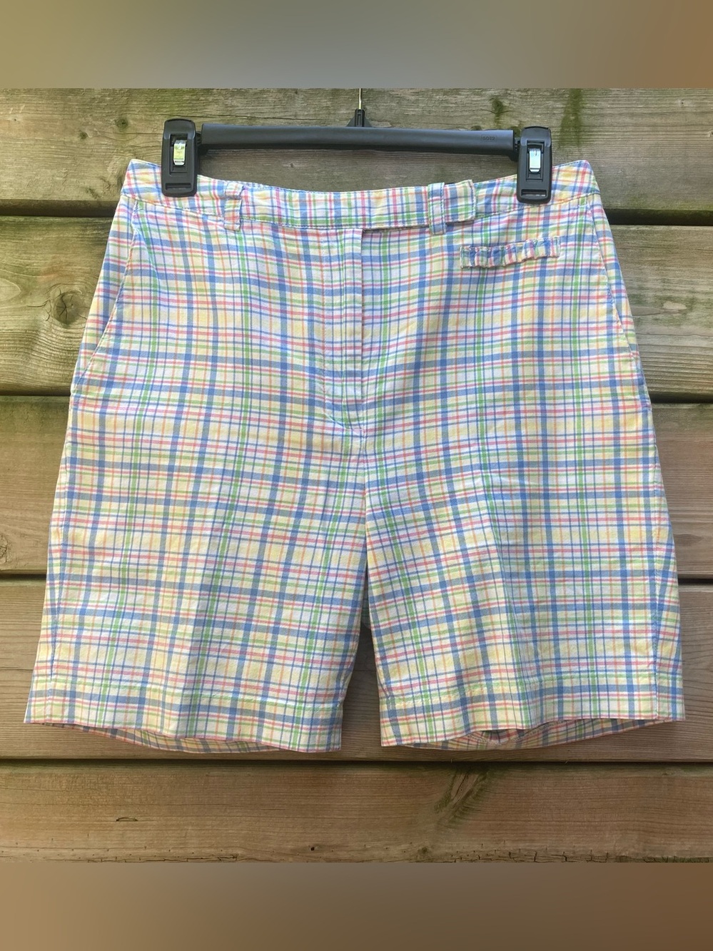 Vintage 90s Tommy Hilfiger Pastel Plaid 100% Cotton ‘Preppy’ Shorts